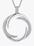 Jools by Jenny Brown swirl effect pendant necklace in silver (British brand)