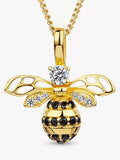 Jools by Jenny Brown Cubic Zirconia Large Bumble Bee Pendant Necklace
