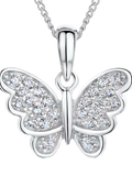 Jools by Jenny Brown cubic zirconia butterfly pendant necklace - British product