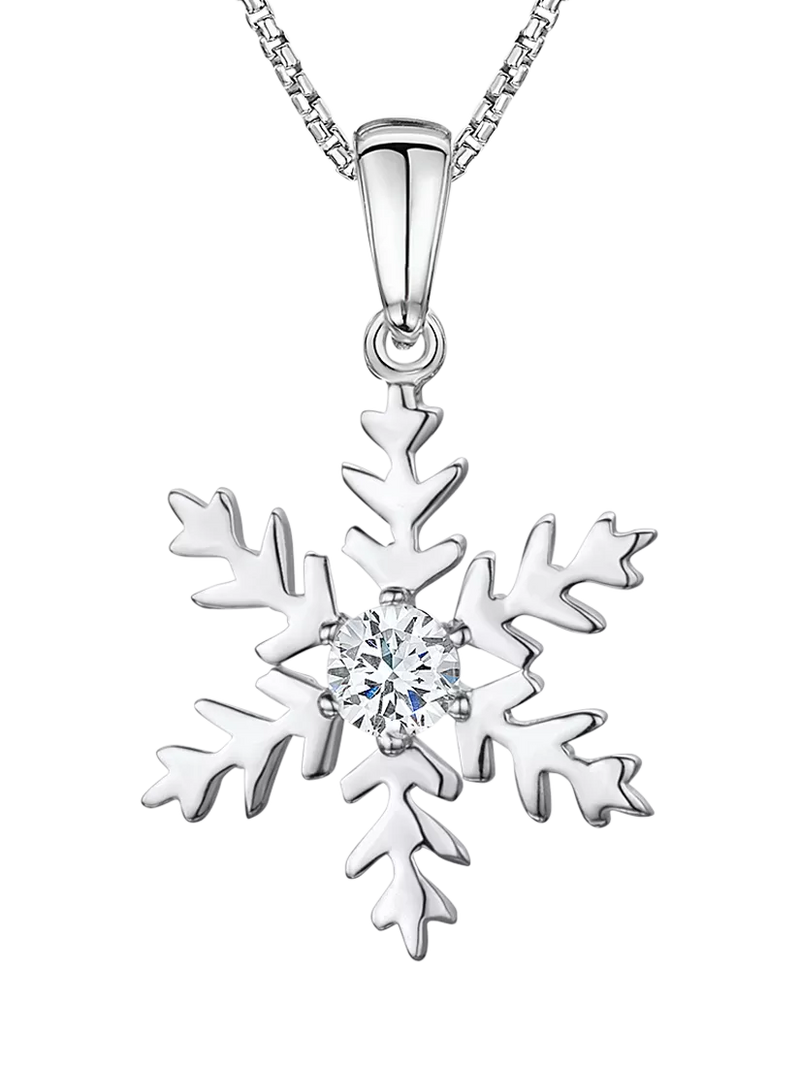 Jools snowflake cubic zirconia pendant necklace - British brand
