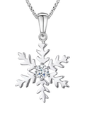 Jools snowflake cubic zirconia pendant necklace - British brand