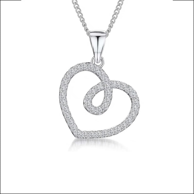 Jools by Jenny Brown cubic zirconia pendant necklace silver, UK version