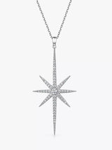John Lewis Jools by Jenny Brown Cubic Zirconia Long North Star Pendant Necklace, Silver 41-45cm- Buy online at McGrocer