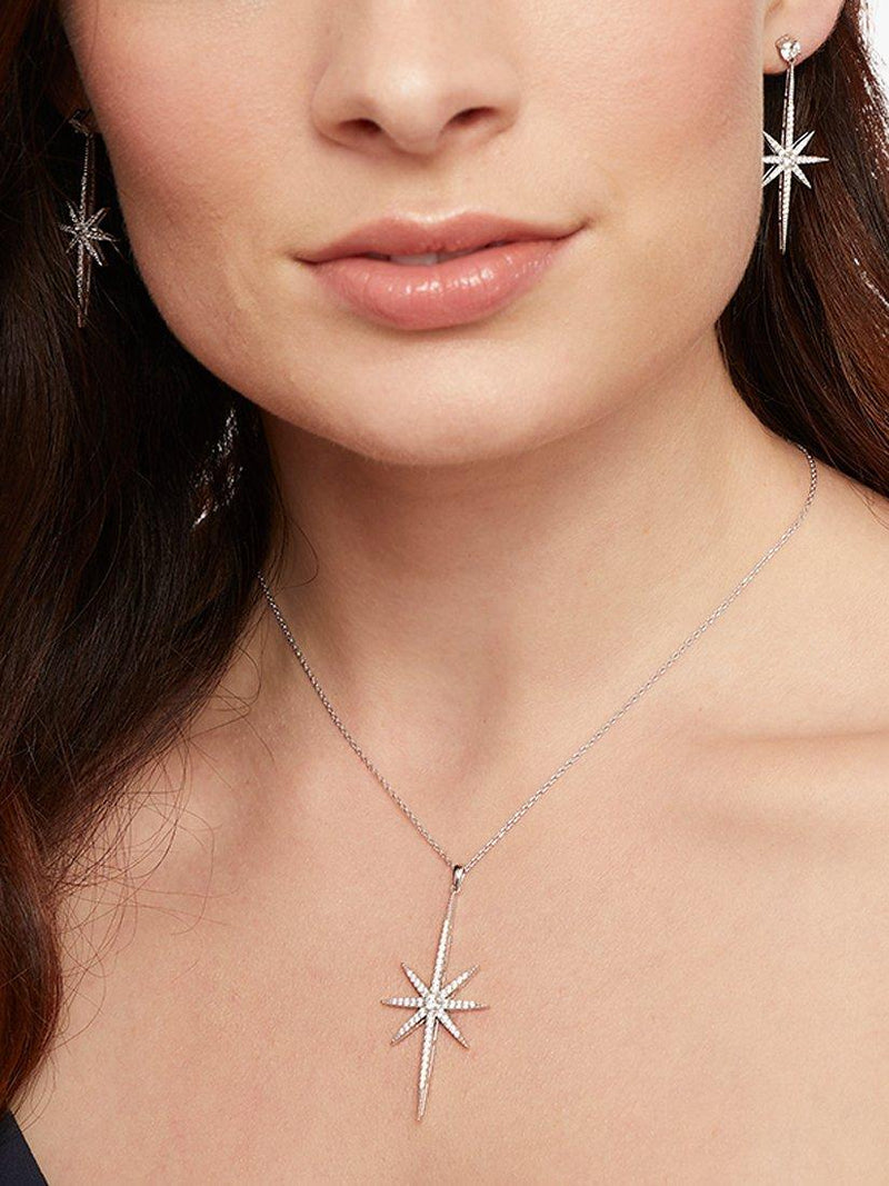 Jools by Jenny Brown cubic zirconia north star pendant necklace - British product