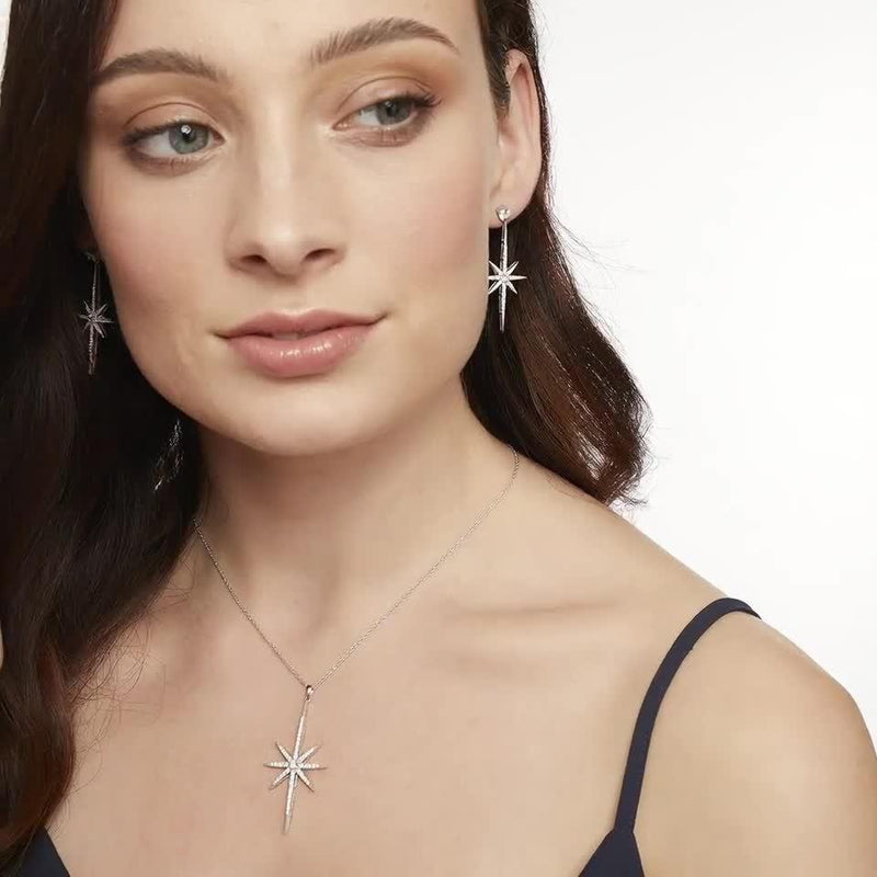 Jools by Jenny Brown cubic zirconia north star pendant necklace - British product