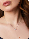 Jools by Jenny Brown cubic zirconia halo pendant silver, UK version
