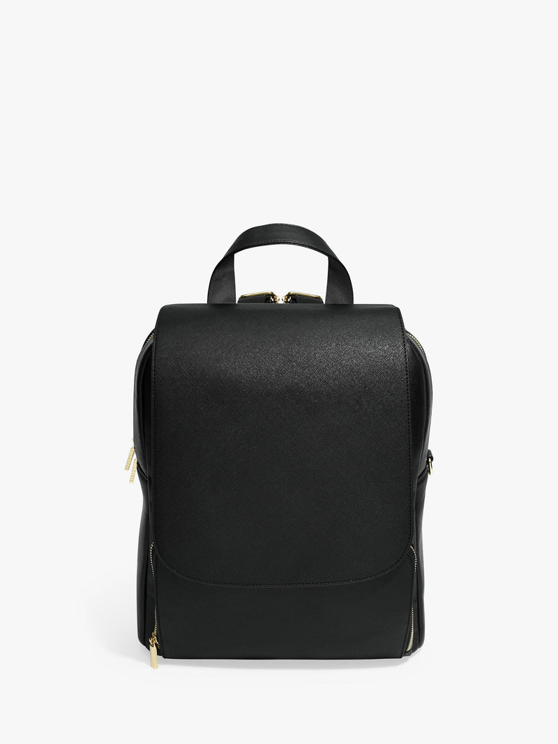 Stackers laptop backpack with faux leather exterior and multiple pockets (British brand)