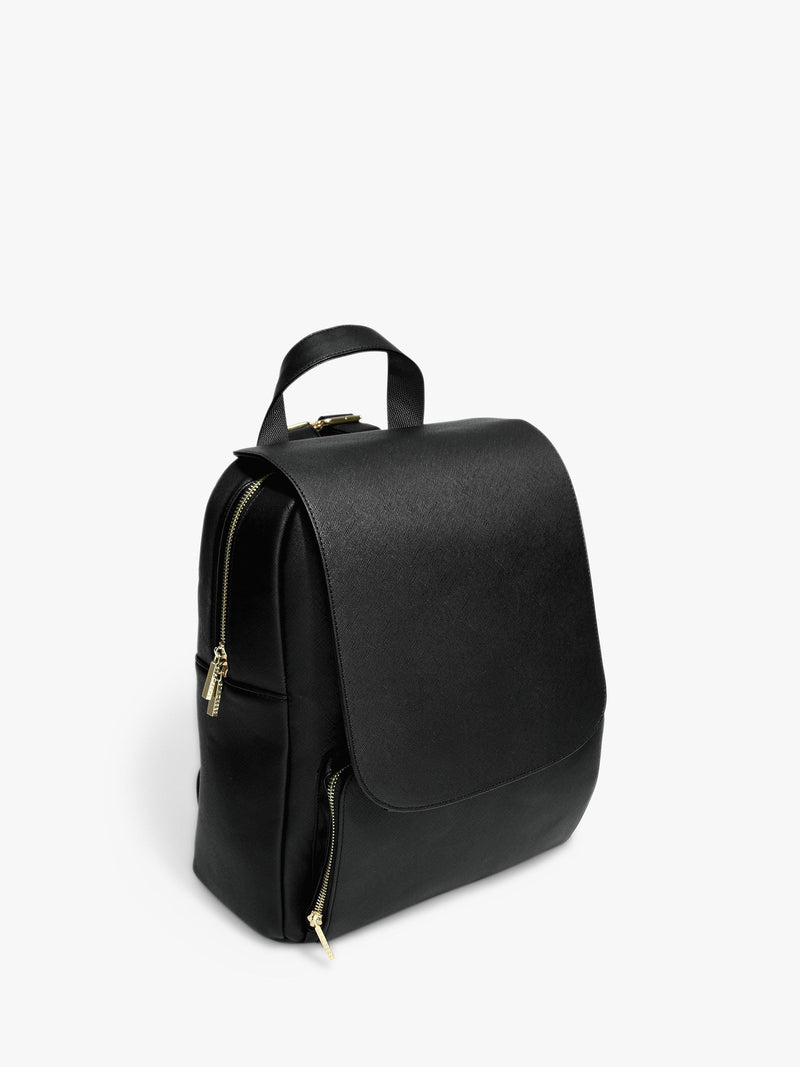 Stackers laptop backpack with faux leather exterior and multiple pockets (British brand)
