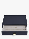 Stackers glass lid 4 drawer jewellery box - British product