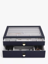 John Lewis Stackers Supersize Glass Lid 2 Drawer Jewellery Box- Buy online at McGrocer