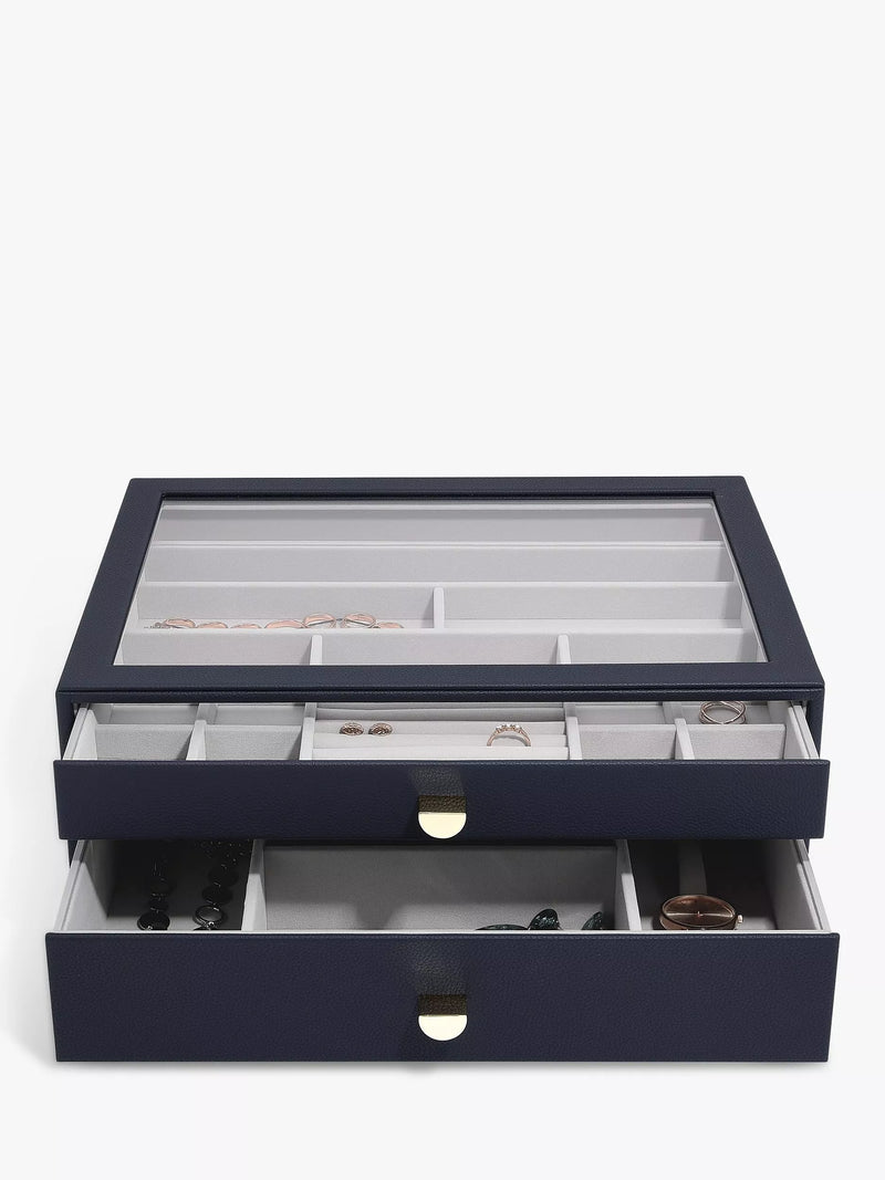 Stackers supersize glass lid jewellery box - British product