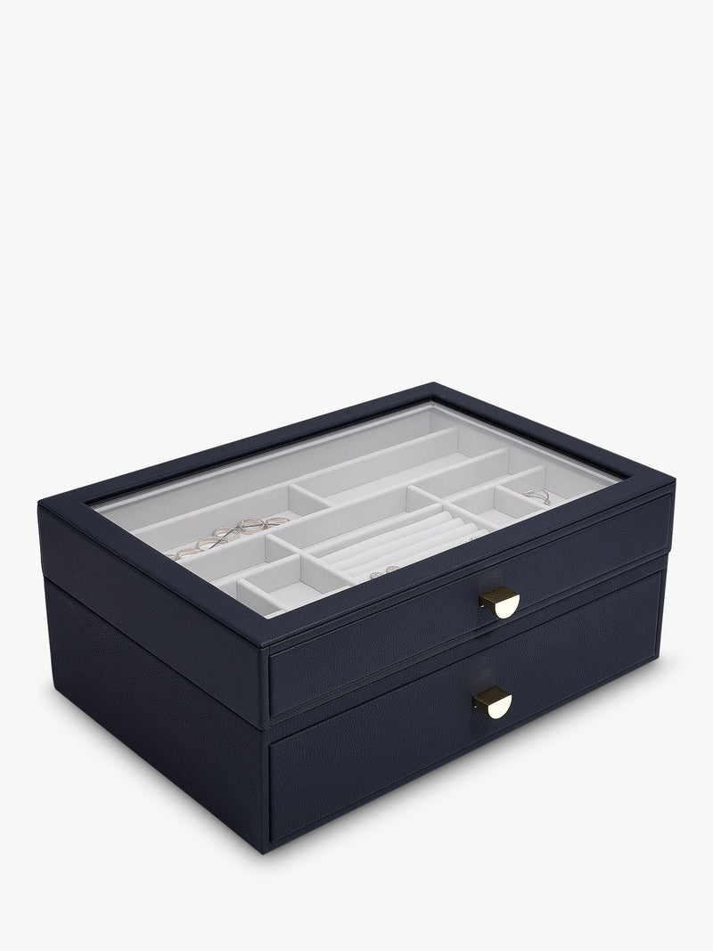 Stackers supersize glass lid jewellery box - British product