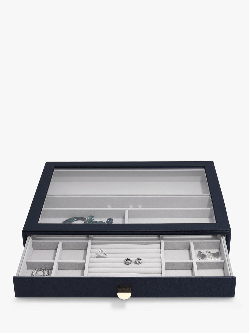 Stackers supersize glass lid jewellery box - British product