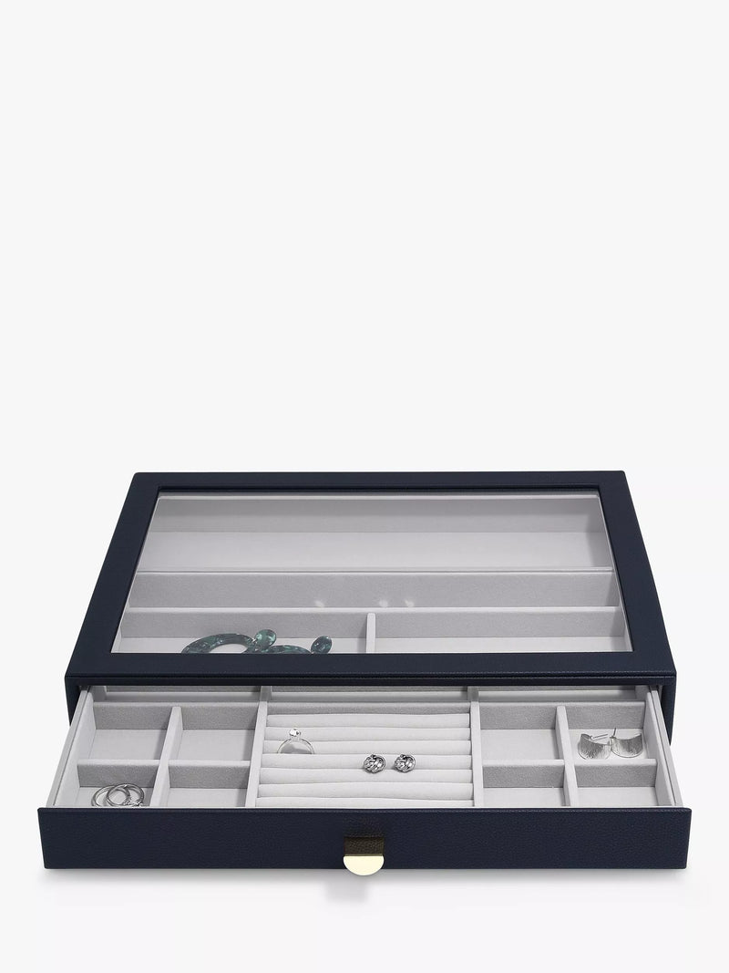 Stackers supersize glass lid jewellery box - British product