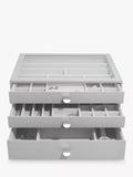 Stackers Supersize Glass Lid 3 Drawer Jewellery Box