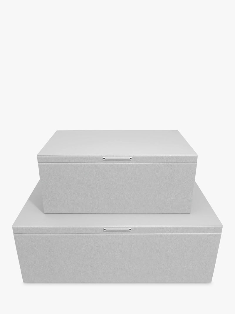 Stackers Faux Leather Storage Boxes Set of 2 (British brand)