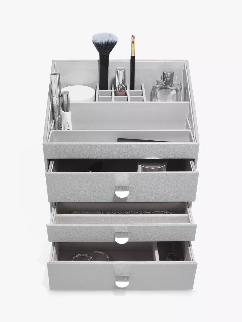 Stackers Classic Make Up 3 Drawer Jewellery Box - Natural Taupe
