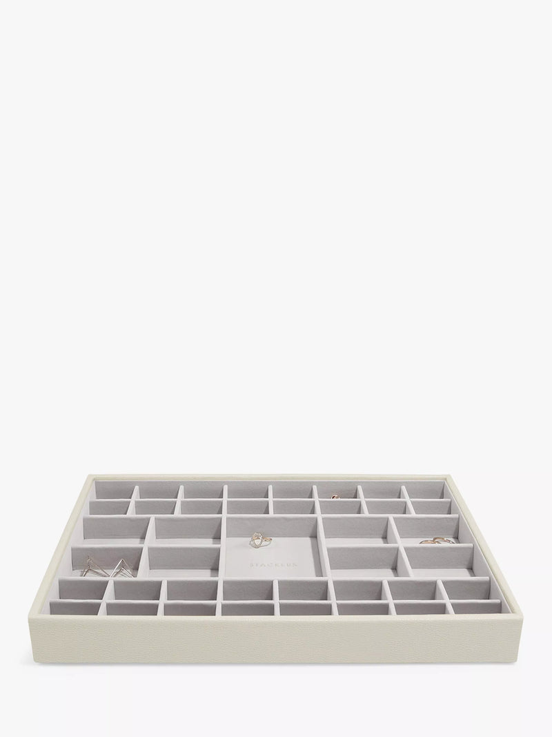 Stackers supersize 3 drawer jewellery box in oatmeal, imported from the UK