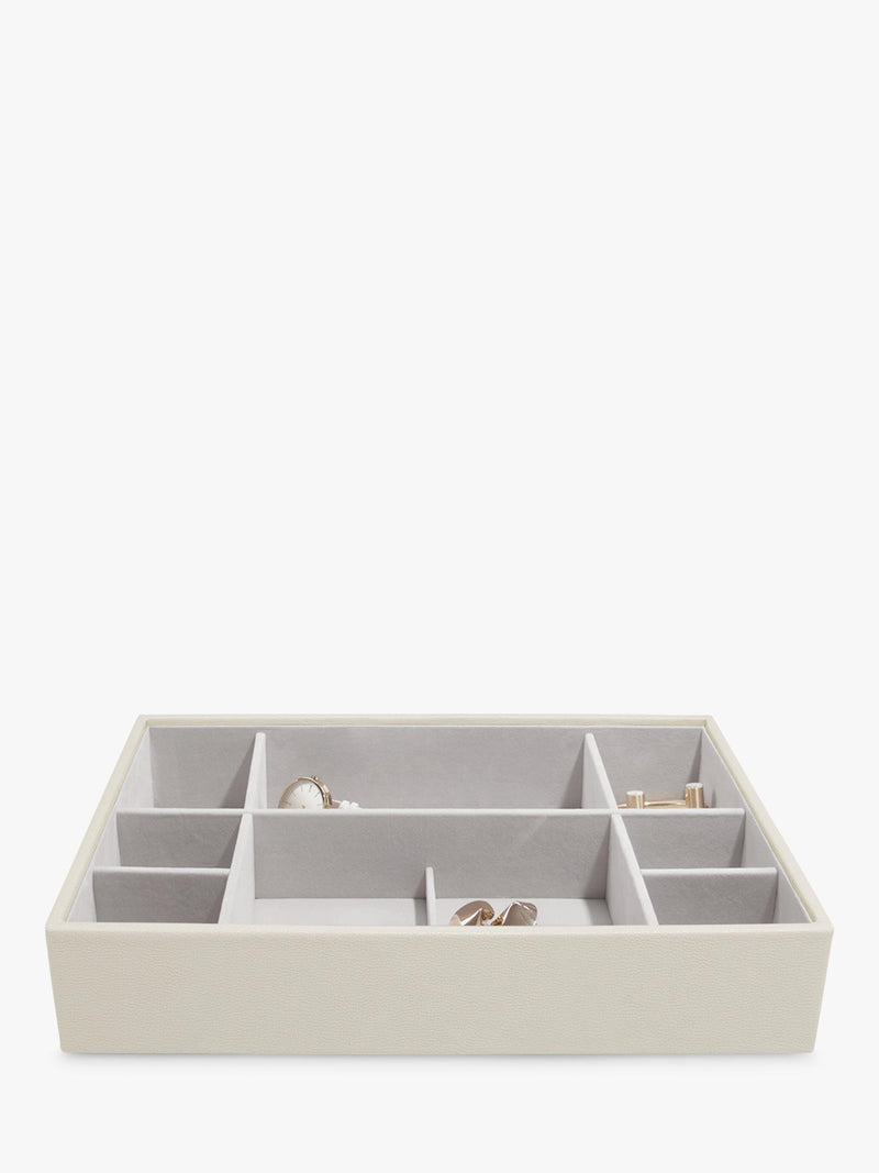 Stackers supersize 3 drawer jewellery box in oatmeal, imported from the UK