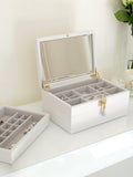 Stackers leather velvet lined jewellery box (British brand)