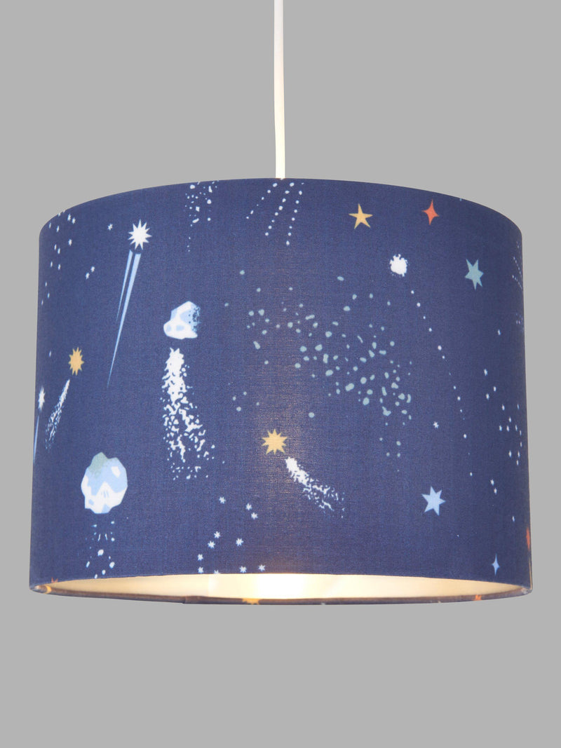 John Lewis Rockets faux linen lampshade, imported from the UK