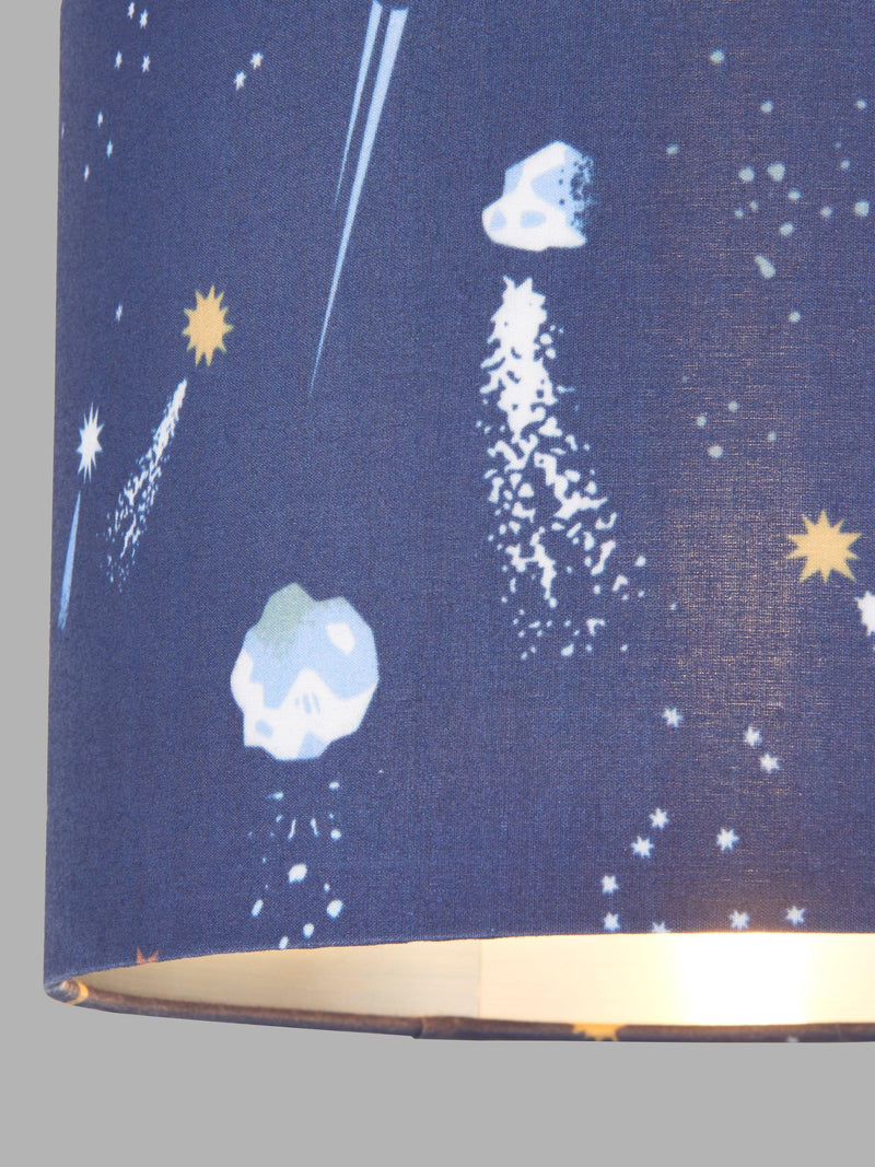 John Lewis Rockets faux linen lampshade, imported from the UK