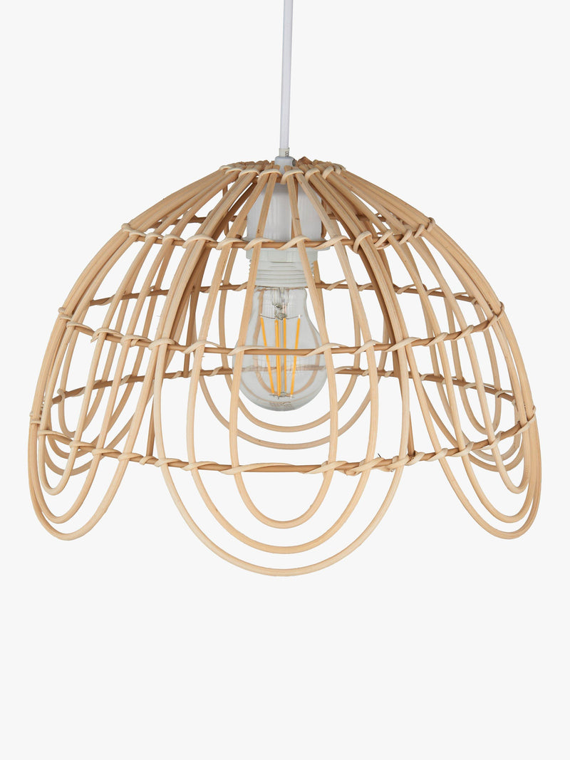John Lewis Aria ceiling shade 30cm rattan - British product
