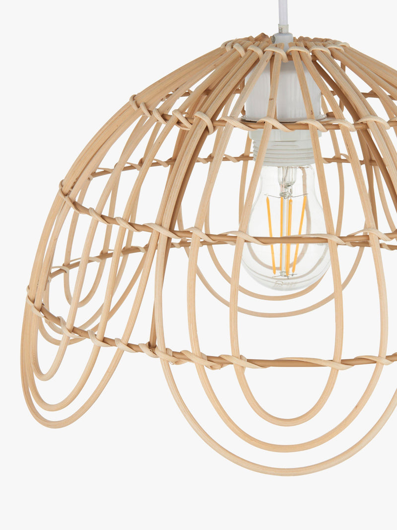 John Lewis Aria ceiling shade 30cm rattan - British product