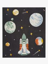 John Lewis Outer Space Rocket-Printed Pure Cotton Throw- Buy online at McGrocer