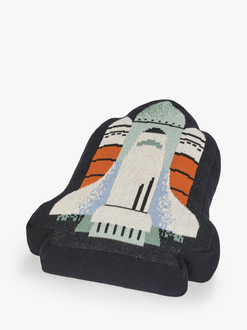 John Lewis rocket cushion for children, imported from the UK