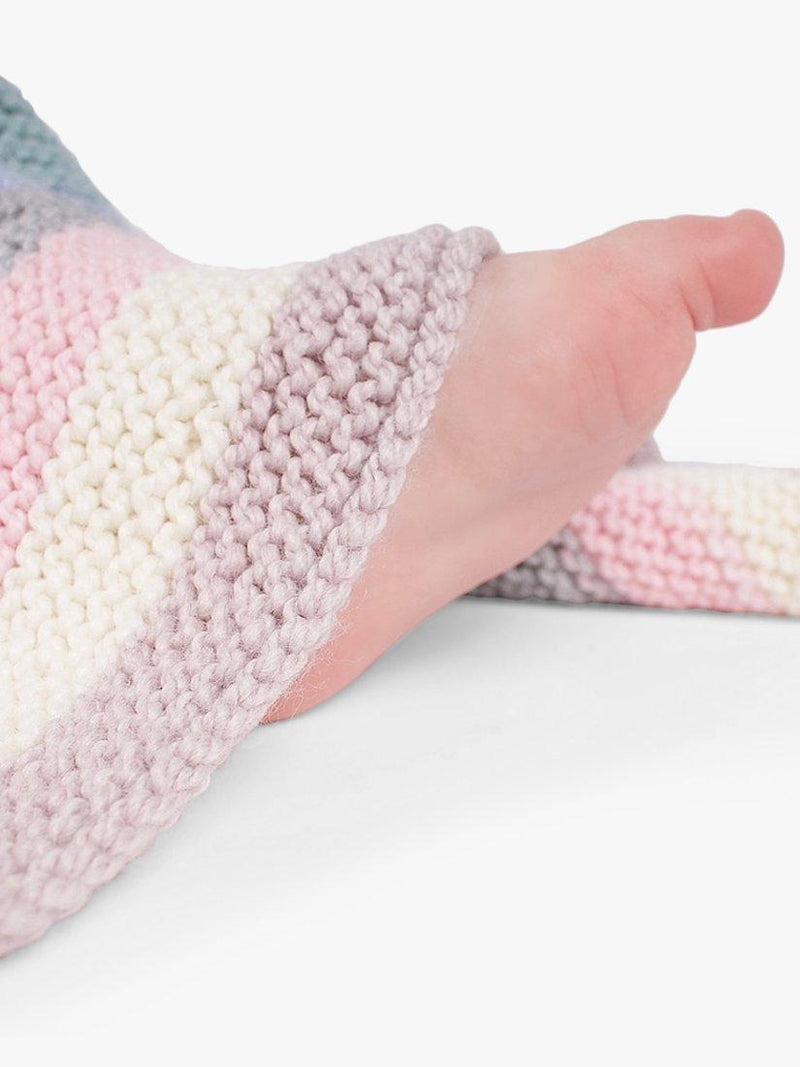 Wool Couture striped baby blanket knitting kit (British brand)