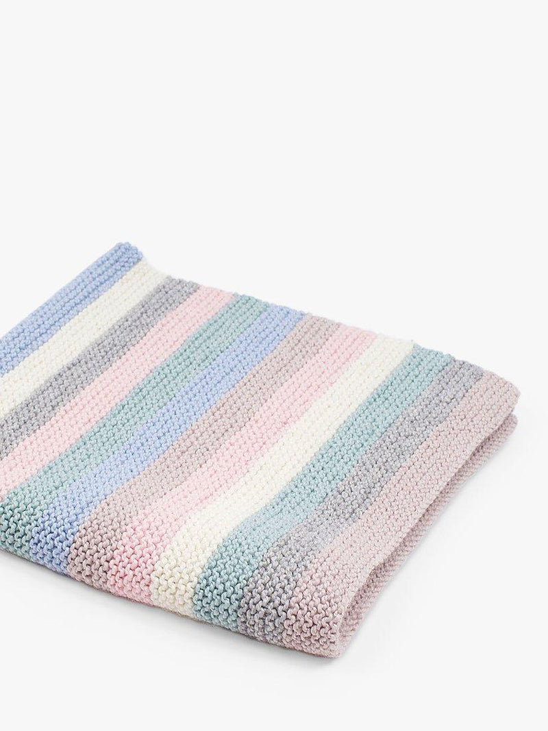 Wool Couture striped baby blanket knitting kit (British brand)