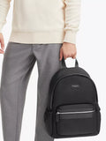 Aspinal of London men's commuter backpack with leather trim - British product