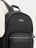 Aspinal of London men's commuter backpack with leather trim - British product