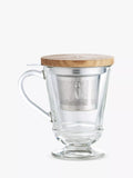 La Rochère bee motif glass tea infuser mug 275ml (British brand)
