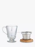 La Rochère bee motif glass tea infuser mug 275ml (British brand)