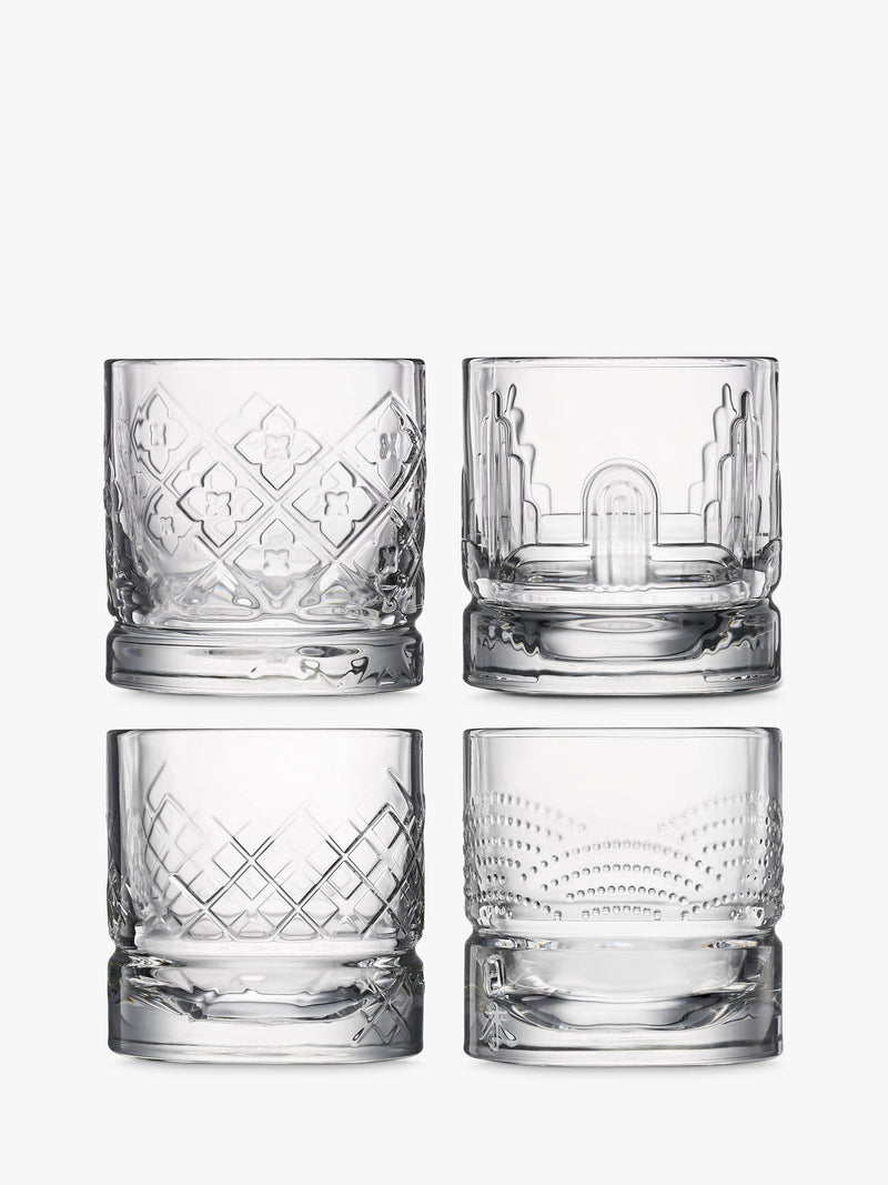 La Rochère Dandy clear whisky tumblers set of 4 300ml, UK version