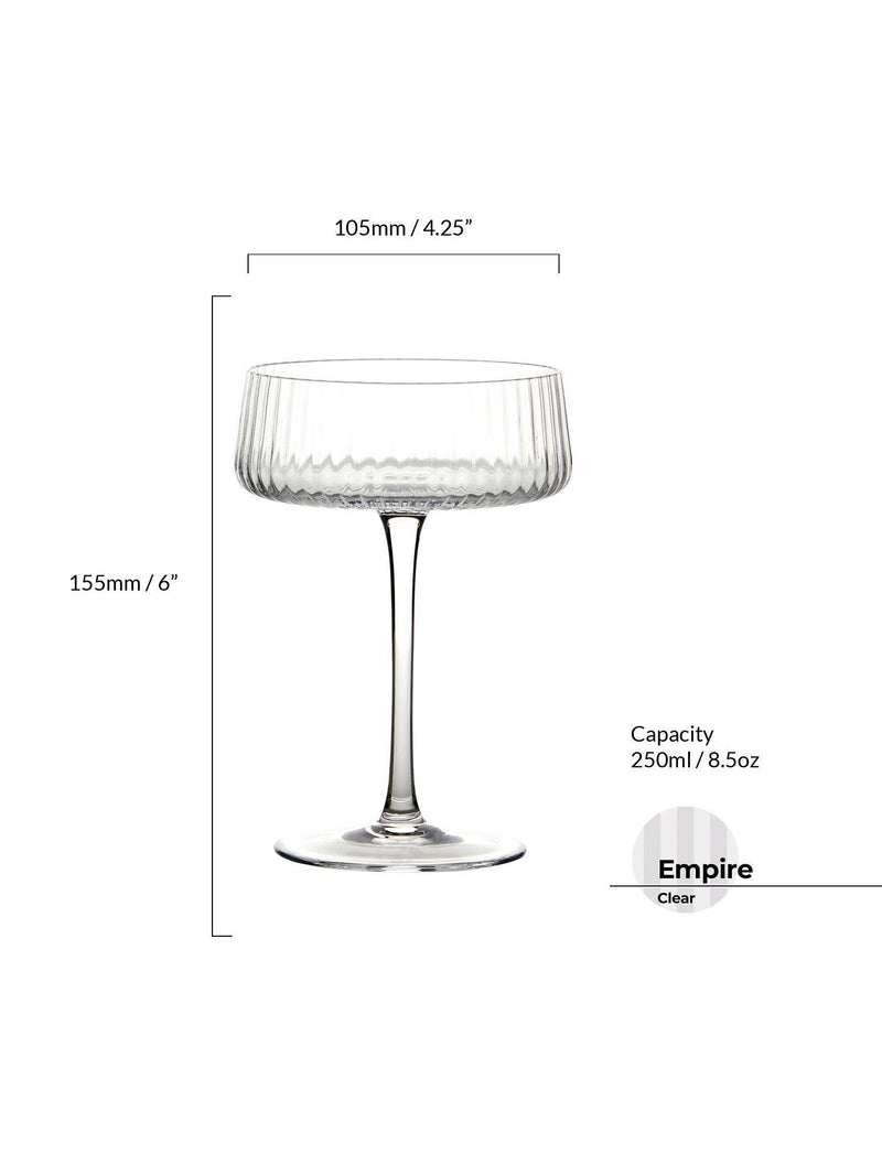 Anton Studio Designs champagne saucer Set of 2 250ml - British product