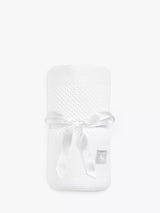 John Lewis The Little Tailor Knit Stripe Blanket White- Buy online at McGrocer