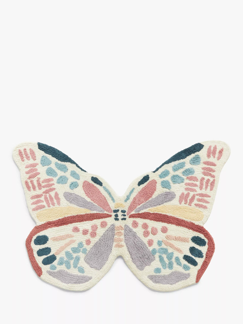 John Lewis butterfly-shaped cotton rug for kids, UK version