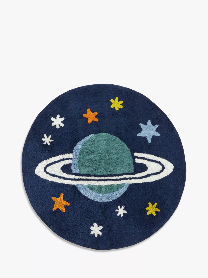 John Lewis Outer Space Saturn cotton rug 100cm diameter, UK version