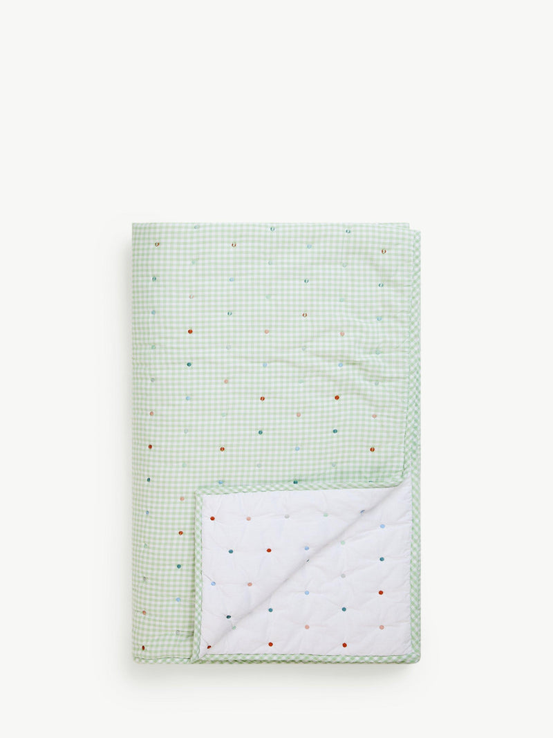 John Lewis gingham stitch quilted bedspread, UK version