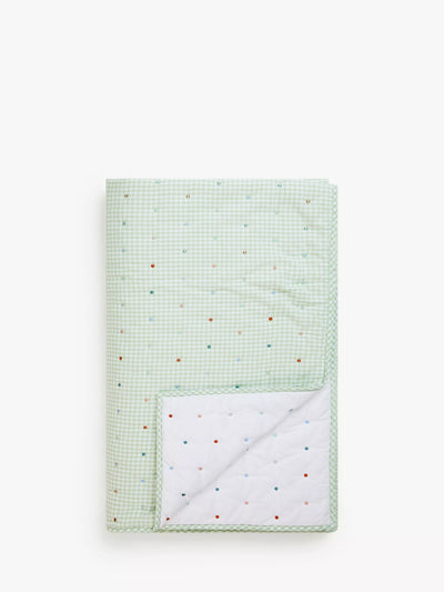 John Lewis John Lewis Gingham Stitch Quilted Bedspread- Buy online at McGrocer