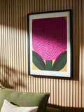 John Lewis framed print November Flower Pink/Multi 80x60cm - British product