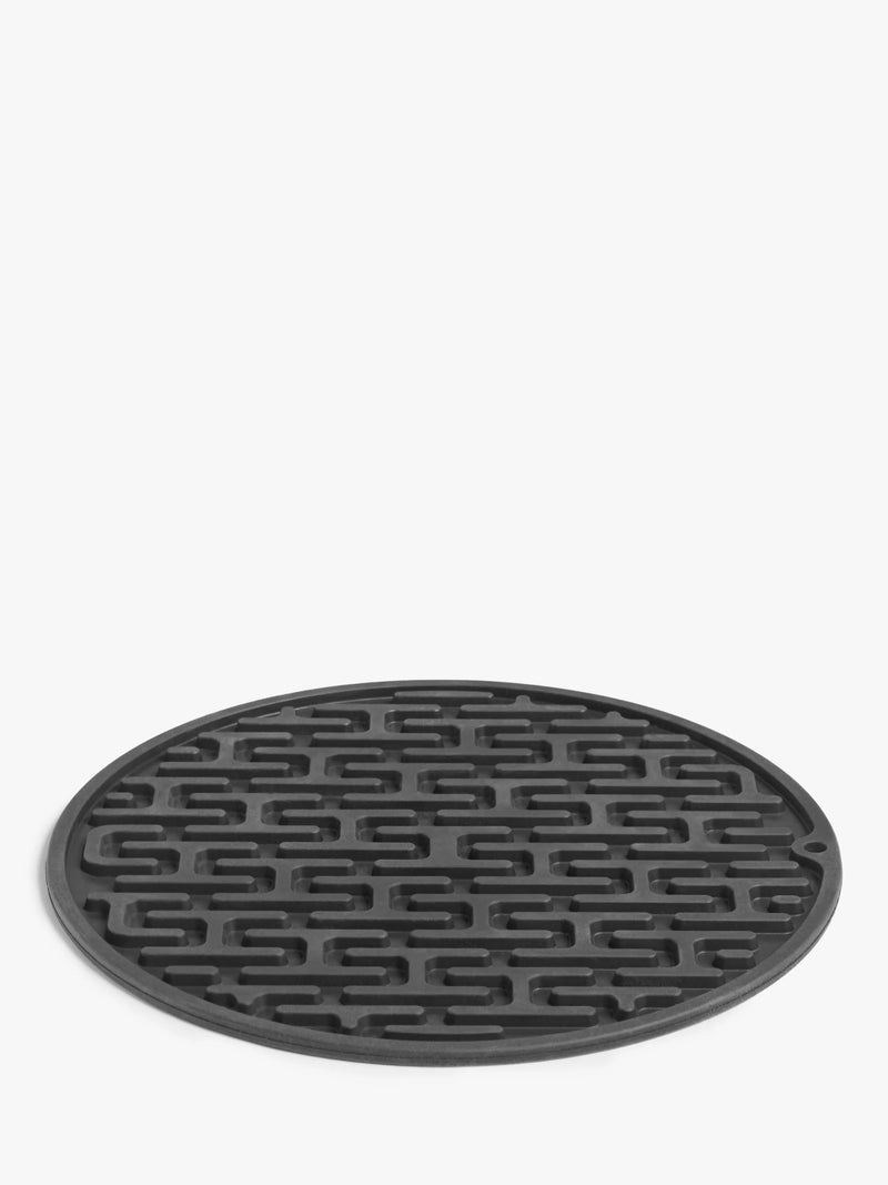 John Lewis round silicone trivet black 20.5cm, imported from the UK