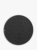 John Lewis round silicone trivet black 20.5cm, imported from the UK