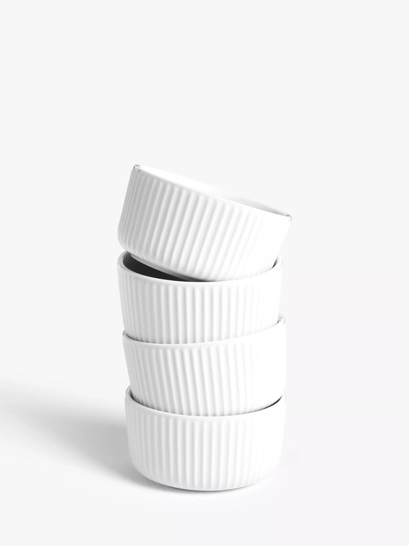 John Lewis white porcelain ramekins set of 4 (British brand)