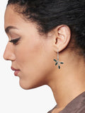 Be-Jewelled green Baltic amber leaf drop earrings, imported from the UK