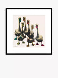 John Lewis framed print of Bus Stop Geese 52x52cm, UK version
