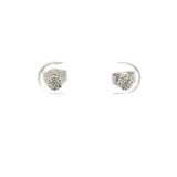 E.W Adams diamond cluster stud earrings 18ct white gold - British product